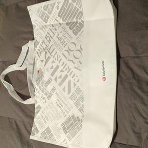 Lululemon large white shopping bag